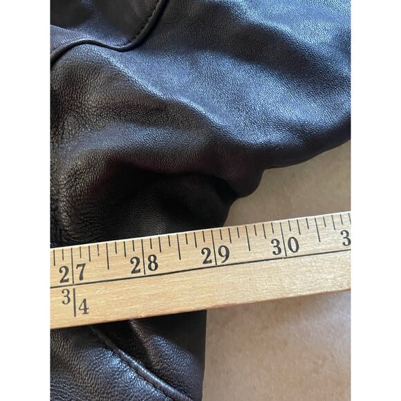 Vtg Jacket Golden Collection By Rafaello Y2K Mens 80s Leather XL Brown Bomber - Picture 15 of 15